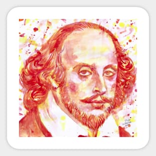 WILLIAM SHAKESPEARE - watercolor portrait .1 Sticker